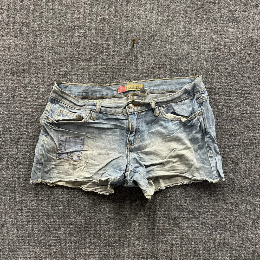 Old Navy Shorts Womens Size 8 Light Wash Ultra Low Waist Distressed Denim